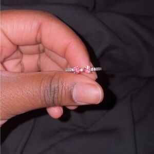 Pink Pandora Bow Gemstone Ring